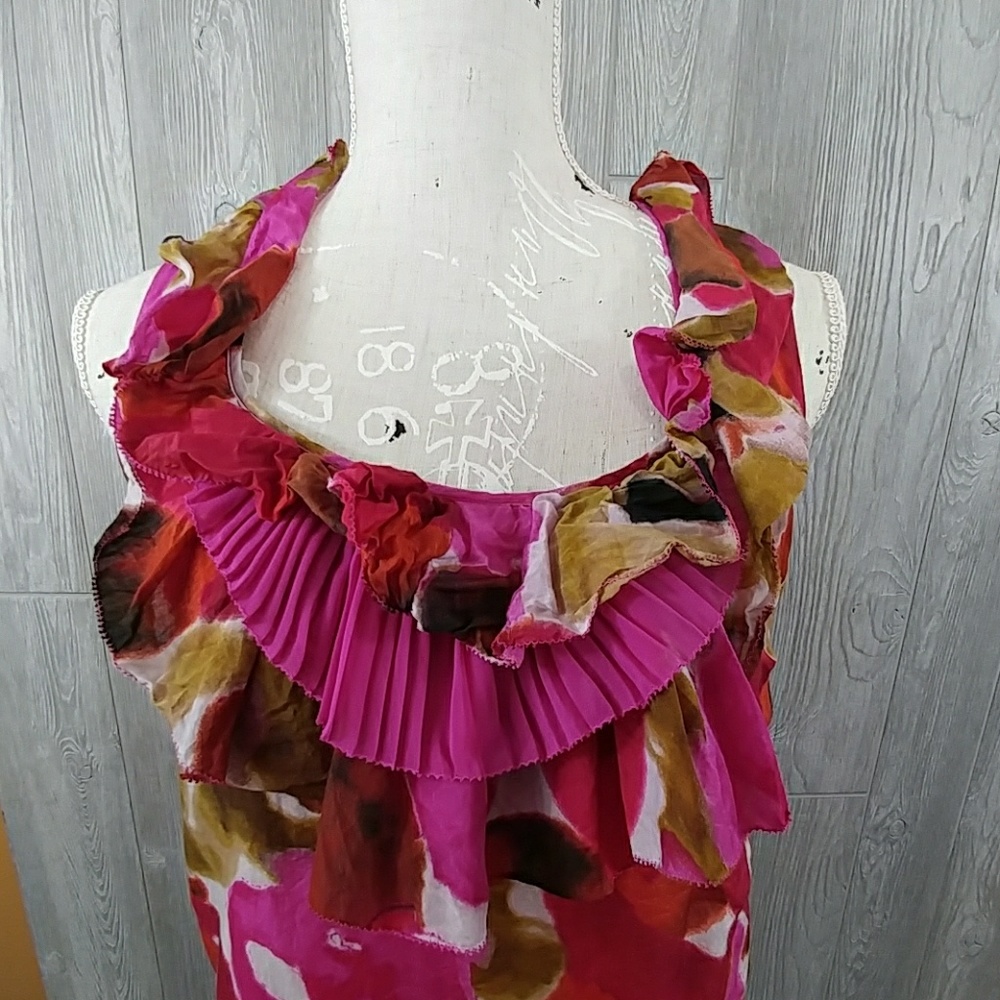 ANN TAYLOR LOFT XS Watercolor Shift Dress - Picture 3 of 9